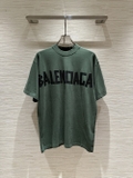 Áo phông T shirt Balenciaga Xanh rêu chữ Đen Like Auth on web