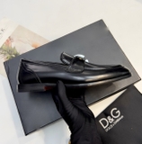 Giày Loafer Dolce Gabbana tag vuông da Đen Bóng new 2024 Like Auth 1-1 on web fullbox