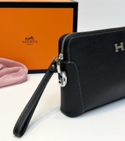 Túi ví Clutch Hermes kẻ chỉ Trắng logo tag chữ H new 2024 size 27x18x6cm Like Auth on web fullbox bill thẻ