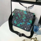 Túi cặp Louis Vuitton đeo chéo họa tiết caro Đen Xanh giả lập 3D Like Auth on web fullbox bill thẻ