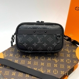 Túi Đeo Chéo Louis Vuitton LV Nano Alpha Bag Xám Đen vân hoa monogram 18.5x11x6.5cm Like Auth on web fullbox bill thẻ