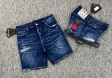 Quần short ngố đùi Jean Dsquared2 Xanh vẩy sơn lá Cần đỏ new 2024 Like Auth 1-1 on web