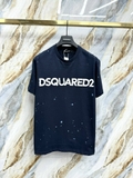 Áo phông T shirt Dsquared2 Xanh Than logo ngực loang sơn Trắng Like Auth on web