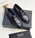 Giày Loafer Dolce Gabbana tag vuông da Đen Bóng new 2024 Like Auth 1-1 on web fullbox