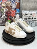 Giày sneaker Dolce Gabbana Trắng phối wash da Nâu Like Auth on web fullbox bill thẻ phụ kiện