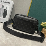 Túi đeo chéo Louis Vuitton LV Nano Alpha Bag Đen vân hoa monogram new 2024 Like Auth on web fullbox bill thẻ