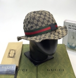 Mũ nồi, nón tai bèo Gucci họa tiết monogram kẻ Vải Xanh Đỏ tag da Like Auth fullbox