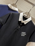 Áo polo Louis Vuitton check cổ Trắng logo thêu ngực Like Auth 1-1 on web