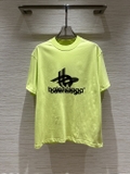 Áo phông T shirt Balenciaga Xanh nõn chuối họa tiết chữ lồng Like Auth on web