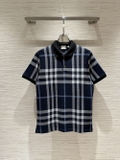 Áo polo len Burberry Xanh than kẻ sọc new 2024 Like Auth 1-1 on web