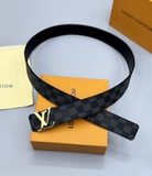 Thắt lưng, dây nịt, belt Louis Vuitton trơn mặt LV dây sọc Caro size 90-95-100cm Like Auth 1-1 on web fullbox