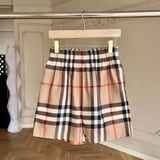 Quần short gió Burberry 2 lớp lót lưới kẻ sọc new 2024 Be Đen Đỏ Like Auth 1-1 on web