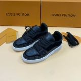 Giày sneaker Louis Vuitton Đen Xám họa tiết hoa vân Like Auth on web fullbox bill thẻ phụ kiện