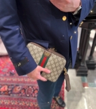 Túi đeo chéo, cầm tay Gucci họa tiết monogram tag GG sọc dọc fullbox bill thẻ Like Auth on web