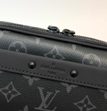 Túi Đeo Chéo Louis Vuitton LV Nano Alpha Bag Xám Đen vân hoa monogram 18.5x11x6.5cm Like Auth on web fullbox bill thẻ