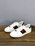 Giày sneaker Gucci ACE Leather Trắng kẻ sọc Xanh Đỏ new 2024 Like Auth on web fullbox bill thẻ phụ kiện