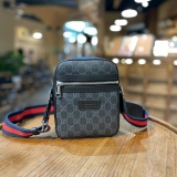 Túi đeo chéo Gucci GG mini Messenger Bag họa tiết monogram tag da 21x17x5cm Like Auth on web fullbox bill thẻ