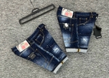 Quần short ngố đùi Jean Dsquared2 Xanh vá wash phối xích Like Auth 1-1 on web