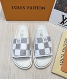 Dép lê Louis Vuitton quai dán họa tiết Caro đế cao 2 tầng Like Authentic 1-1 on web