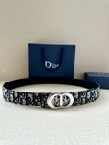 Thắt lưng, dây nịt, belt Dior mặt bạc CD họa tiết monogram size 90-105cm Like Auth 1-1 on web fullbox