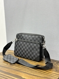 Combo 3 túi ví đeo chéo Louis Vuitton Đen ô Caro 26x19x4cm Like Auth on web fullbox bill thẻ