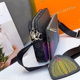 Combo túi ví Louis Vuitton 3 in 1 đeo chéo họa tiết Bí ngô 25x18cm Like Auth on web fullbox bill thẻ