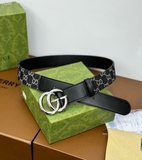 Thắt lưng, dây nịt, belt Gucci mặt đúc khối họa tiết monogram size 85-110cm fullbox Like Auth 1-1 on web