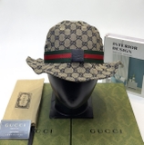 Mũ nồi, nón tai bèo Gucci họa tiết monogram kẻ Vải Xanh Đỏ tag da Like Auth fullbox