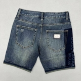 Quần short ngố đùi jean Dolce Gabbana Xanh phối wash màu logo dọc đùi Like Auth 1-1 on web