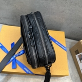 Túi đeo chéo Louis Vuitton Nano Alpha Bag Đen họa tiết monogram khắc vân chìm 11x18x6cm Like Auth on web fullbox bill thẻ