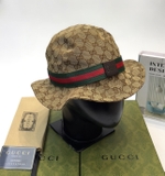 Mũ nồi, nón tai bèo Gucci họa tiết monogram kẻ Vải Xanh Đỏ tag da Like Auth fullbox