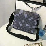 Túi cặp Louis Vuitton đeo chéo họa tiết caro Đen Xanh giả lập 3D Like Auth on web fullbox bill thẻ