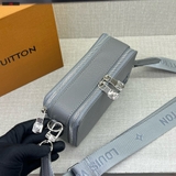 Túi hộp Louis Vuitton LV Alpha Wearable Bag Xám trơn 2 khóa logo tag 18.5x11x6.5cm Like Auth on web fullbox bill thẻ