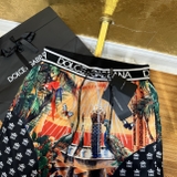 Quần short đùi gió Dolce Gabbana 2 lớp lót lưới họa tiết Công Bướm logo DG vương miện Like Auth 1-1 on web