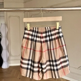 Quần short gió Burberry 2 lớp lót lưới kẻ sọc new 2024 Be Đen Đỏ Like Auth 1-1 on web