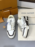 Giày sneaker Louis Vuitton Trainer Trắng Nâu vân dập chìm monogram new 2024 Like Auth on web fullbox bill thẻ phụ kiện