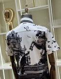 Áo sơ mi cộc tay Dolce Gabbana họa tiết phố cổ Like Auth 1-1 on web