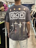 Áo phông T shirt Saint Laurent Xám họa tiết God Like Auth on web