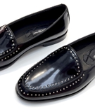 Giày Loafer Dolce Gabbana tán đinh viền da Đen Bóng new 2024 Like Auth 1-1 on web fullbox