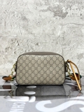 Túi đeo chéo Gucci họa tiết monogram tag da Nâu mặt Hổ sắt Like Auth on web fullbox bill thẻ