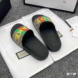 Dép lê quai ngang Gucci Not Fake họa tiết monogram Like Auth on web fullbox bill thẻ