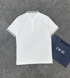 Áo polo Dior logo CD thêu ngực họa tiết cổ tay Like Auth 1-1 on web