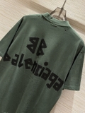 Áo phông T shirt Balenciaga Xanh rêu chữ Đen Like Auth on web