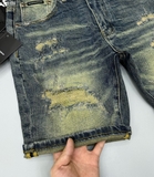 Quần short ngố đùi Jean Dolce Gabbana Xanh rêu buki Rách logo túi sau new 2024 Like Auth 1-1 on web