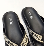 Dép tông xỏ ngón Dior đế cao logo wash vải new 2024 Like Auth on web fullbox bill thẻ