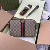 Túi đeo chéo, cầm tay Gucci họa tiết monogram tag GG sọc dọc fullbox bill thẻ Like Auth on web