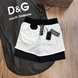 Quần short đùi gió Dolce Gabbana 2 lớp lót lưới tag gương logo ong thêu vương miện Like Auth 1-1 on web