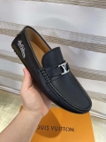 Giày moca lười Louis Vuitton logo LV thêu gót Like Auth 1-1 on web fullbox