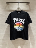 Áo phông T shirt Balenciaga họa tiết Paris hoàng hôn Like Auth on web