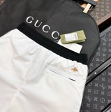 Quần short ngố đùi gió Gucci 2 lớp lót lưới thêu logo Ong Sao new 2024 Like Auth 1-1 on web